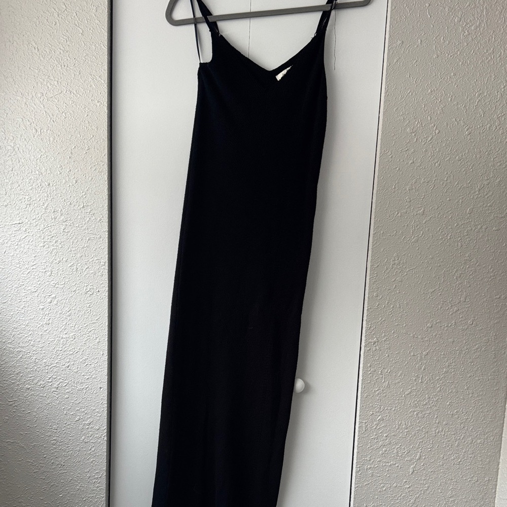 Freshman Elegant Black Maxi Dress
